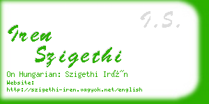 iren szigethi business card